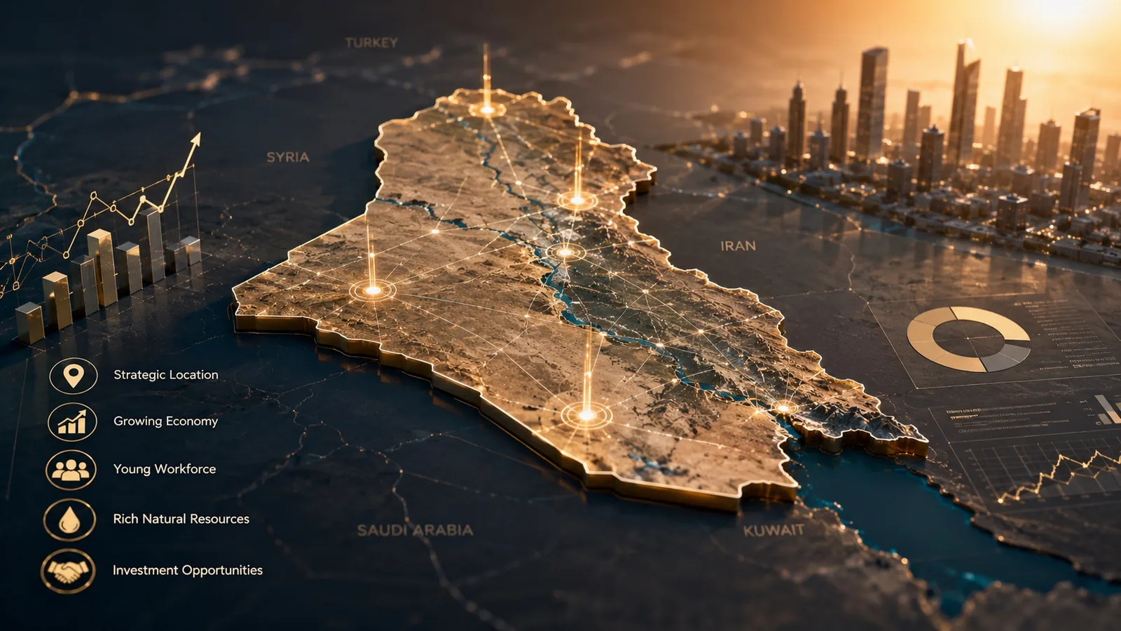 اقتصاد العراق — الطاقة والبنية التحتية والمشاريع الصناعية